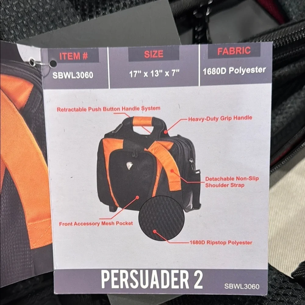 CALPAK Rolling Laptop Tote Carry On Wheeled Bag Black Red - Picture 12 of 13